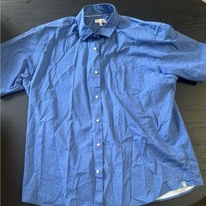 Peter Millar Blue Patterned Casual Shirt